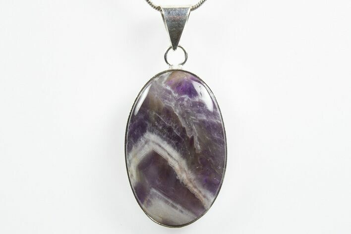 Chevron Amethyst Pendant (Necklace) #346356